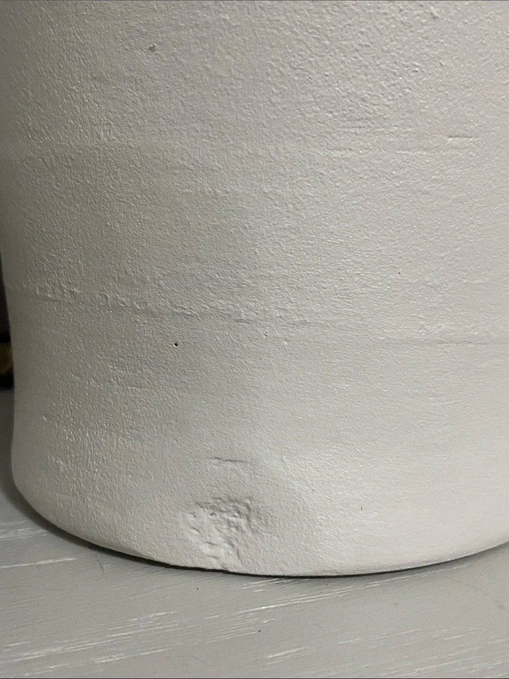 Painted Greige 11 Inches Tall Cermamic Vase